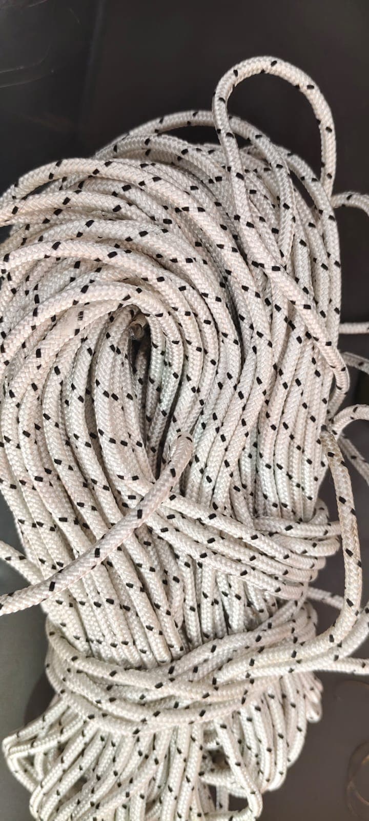 Braided rope and installation material